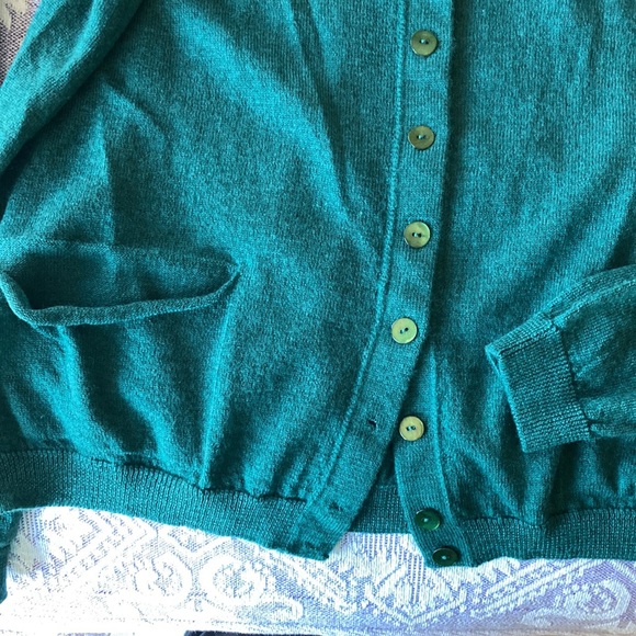 Farella Capri cashmere green cardigan. Made in Italy. S - Picture 4 of 4
